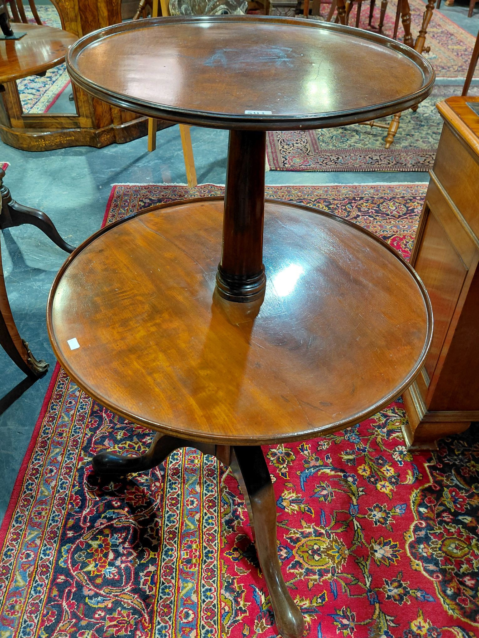 593 · A TWO TIER GEORGIAN DUMB WAITER