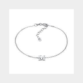 S C Luxury Pearly Personalised Alphabet Initial Letter Bracelet - Silver - M - Bar 9901069316280-51748/4578
