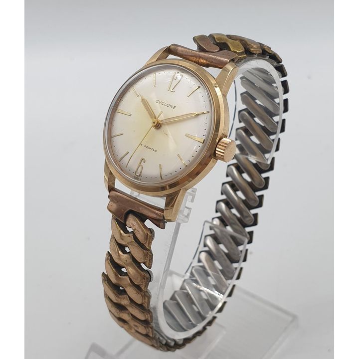 Swiss Made "Cyclone" 9ct Gold Men's Mechanical Watch