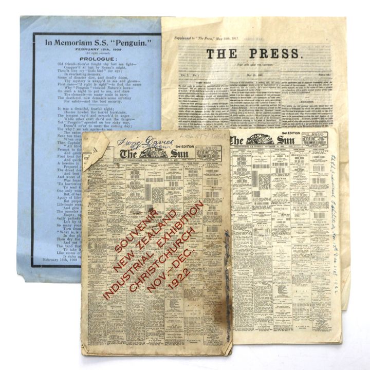 BOYES, W.W.   [with ephemera], In Memoriam S.S. "Penguin." February 12th, 1909.
