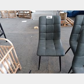 GRACO LEATHER TOUCH DINING CHAIR - GREY