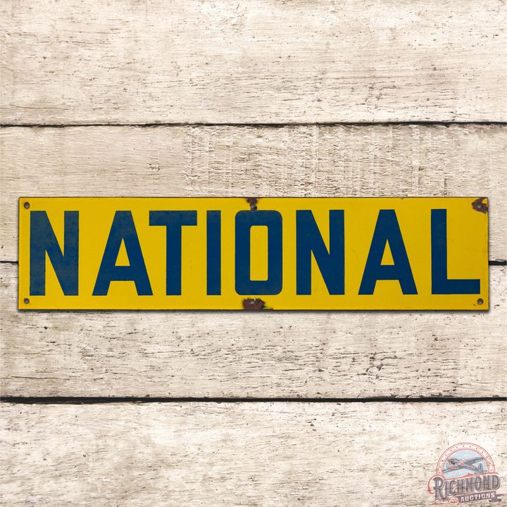 National Single Sided Porcelain Oil Pump Jack Sign