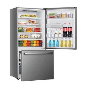 Hisense 441L Bottom Freezer Fridge with Water Dispenser - Stainless Steel - Small dents on front + side