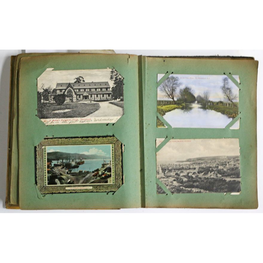 POSTCARD ALBUM, Album of approximately 185 cards.
