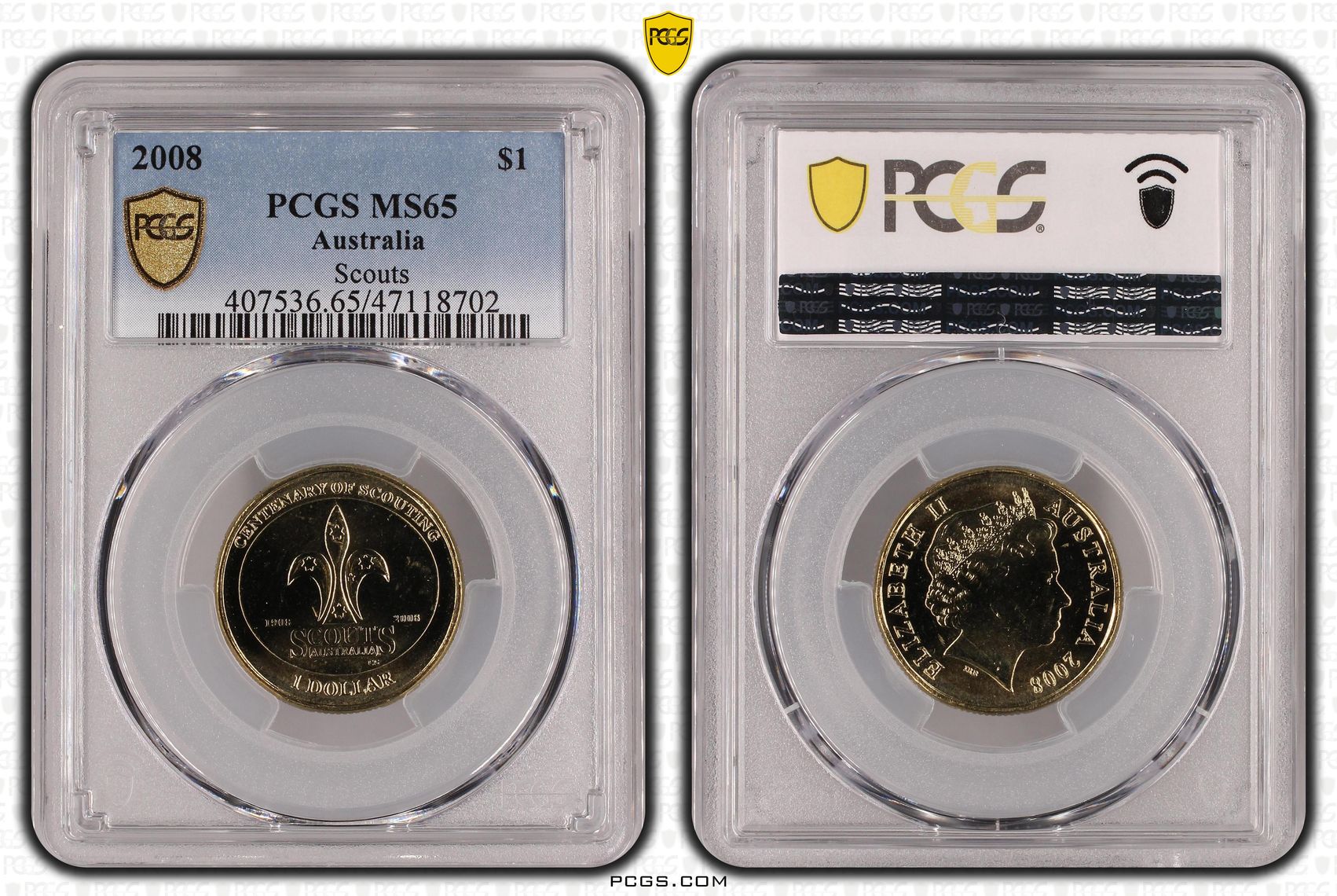 Scouts , One Dollar, 2008, PCGS MS65