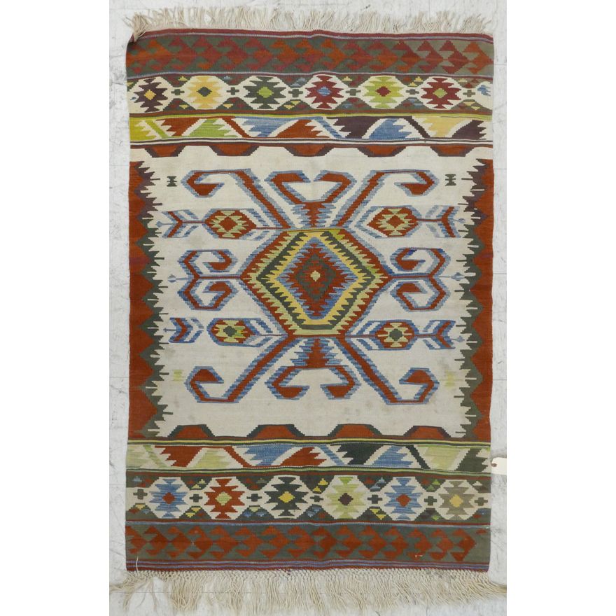 Vintage Turkish Kilim Rug 3'6''x5'2''