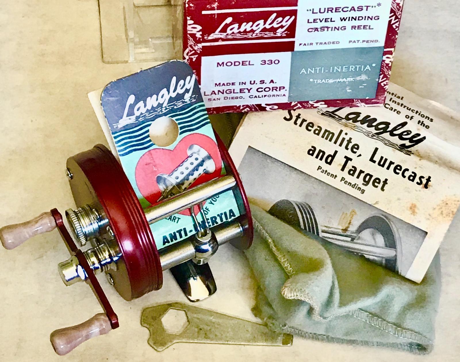 Langley,”Narrow Spool Model 330”NIB,pouch,etc. | The Angling
