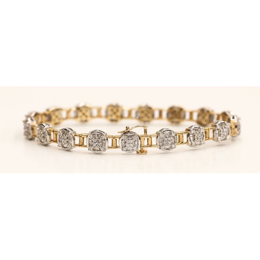 4ctw Diamond 14k Two-Tone Cocktail Bracelet