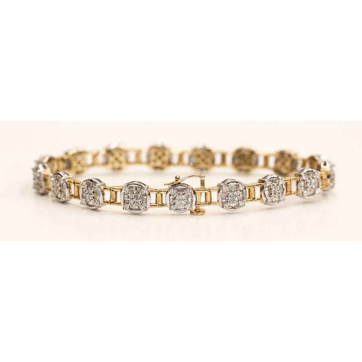 4ctw Diamond 14k Two-Tone Cocktail Bracelet