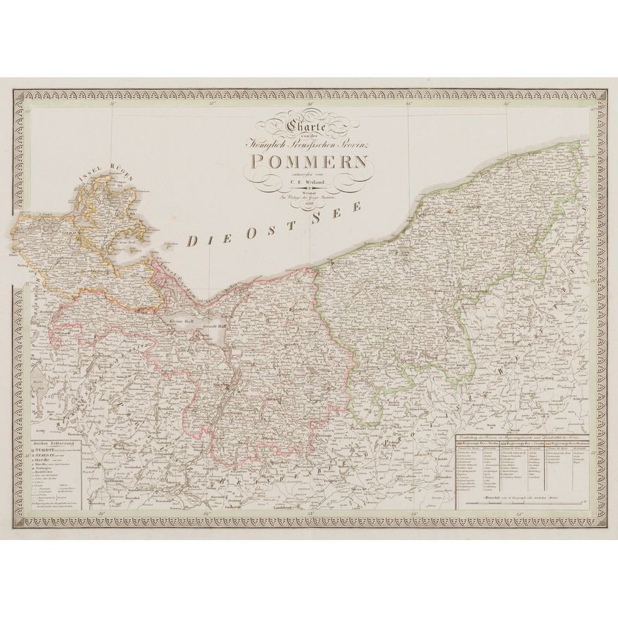 Charte von der Königlich Preusischen Provinz Pommern