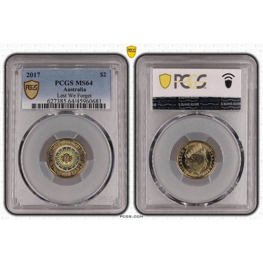 Lest We Forget Colorized, Two Dollar, 2017, PCGS MS64