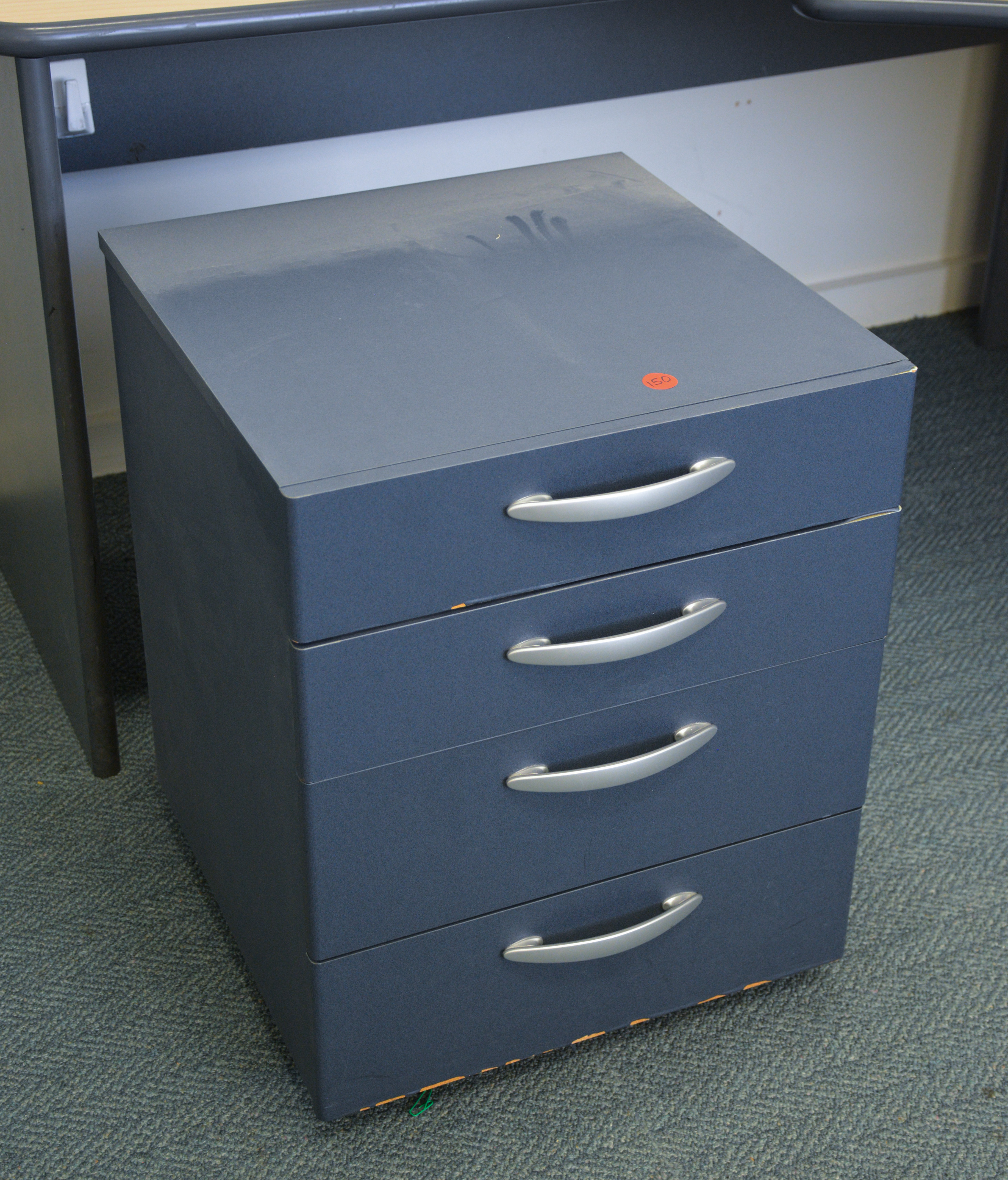 Blue Four Drawer Office Unit — sold at auction in New Zealand for $10