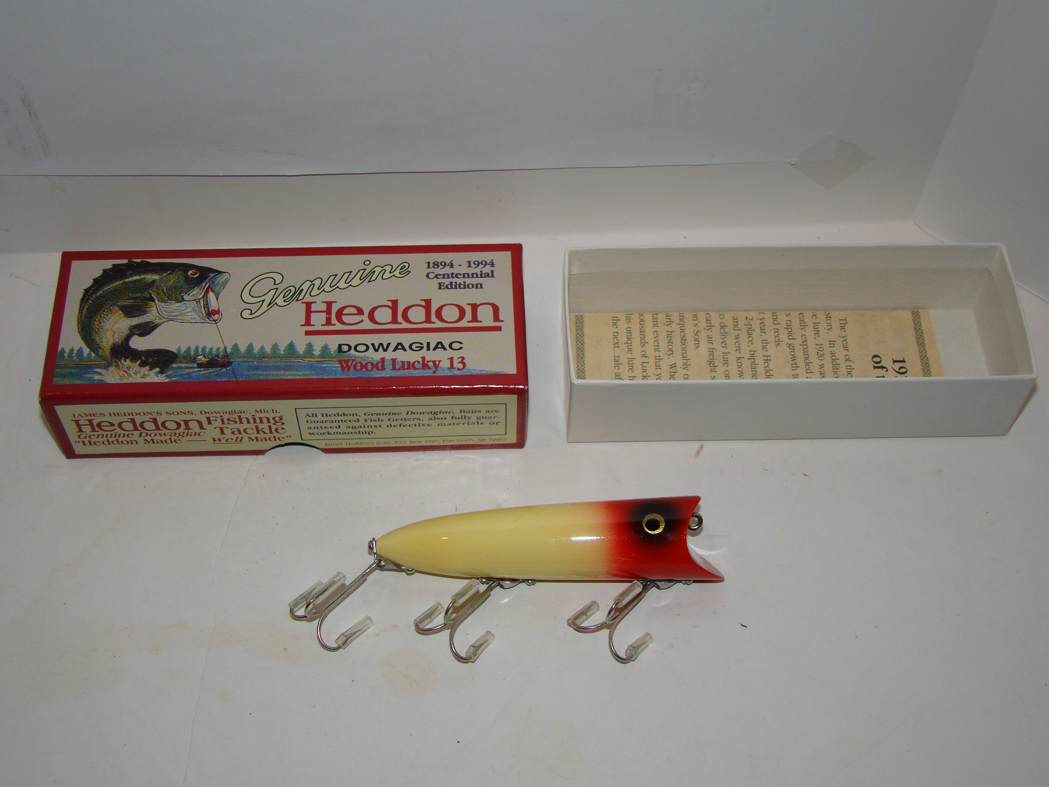 Sold at Auction: HEDDON FISHING LURE 2500L LUCKY 13