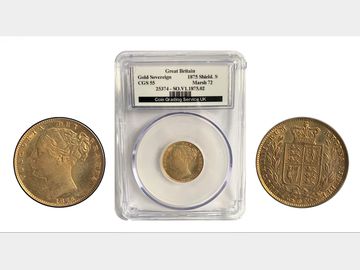 1875 VICTORIA SYDNEY MINT SOVEREIGN CGS 55