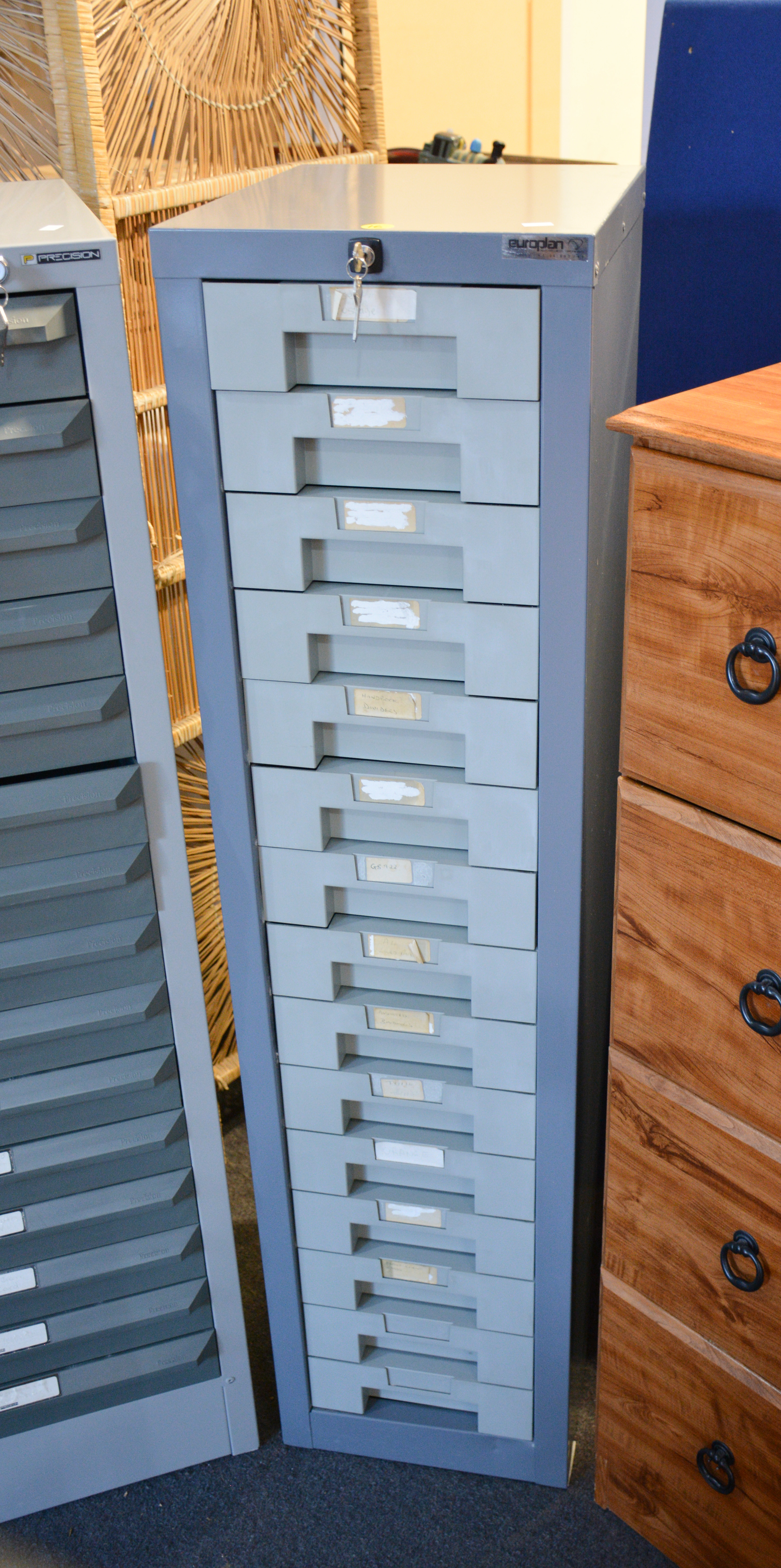 15 Drawer Metal Filing Cabinet — NZ auction result