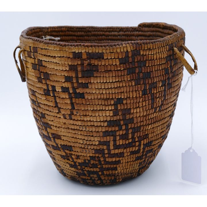 Antique Cowlitz Indian Hard Basket