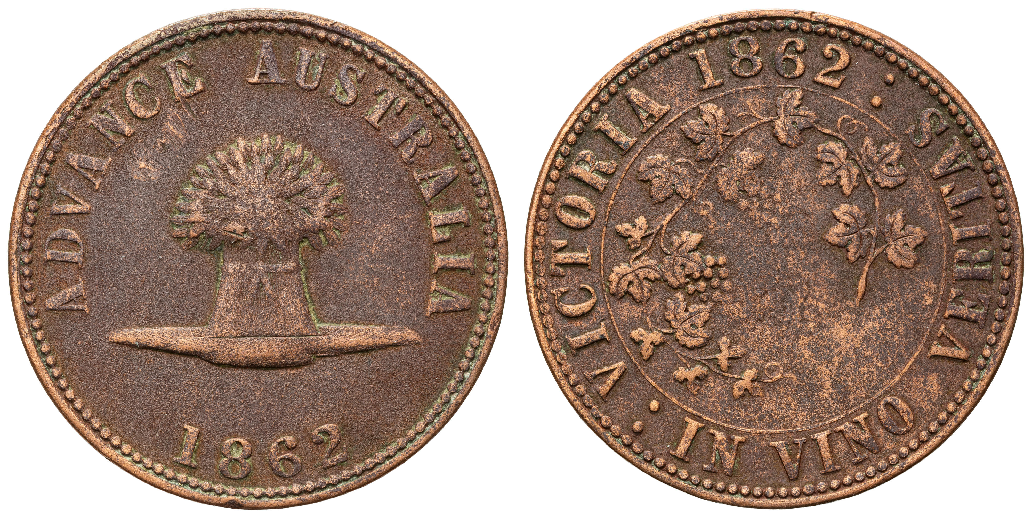 A269d - Stokes, T. Melbourne, Victoria, Penny, 1862, gF