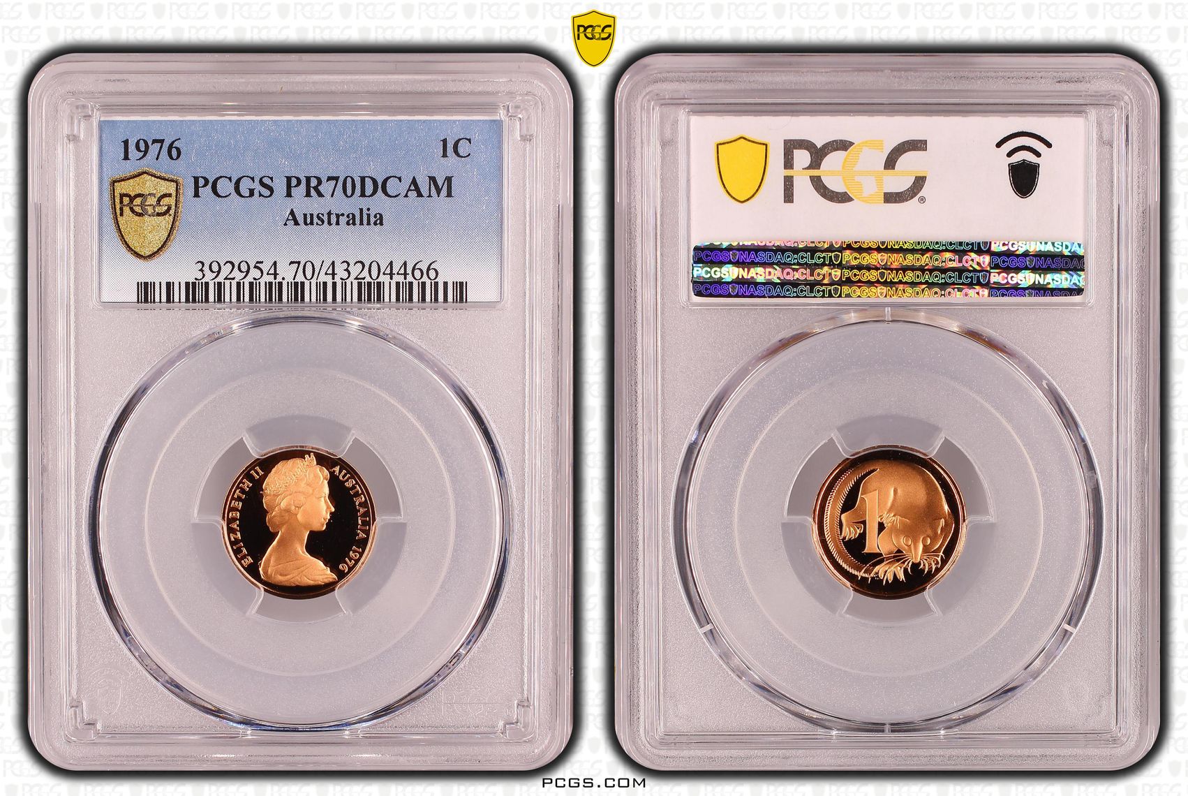 1976 Australia One Cent, 1c PCGS - PR70DCAM POP 21/0 -466