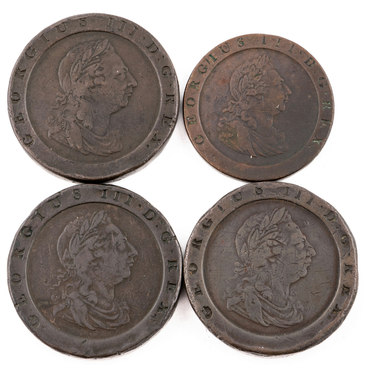 Great Britain, George III, Cartwheel, One Penny - Two Pence, 1797, VG