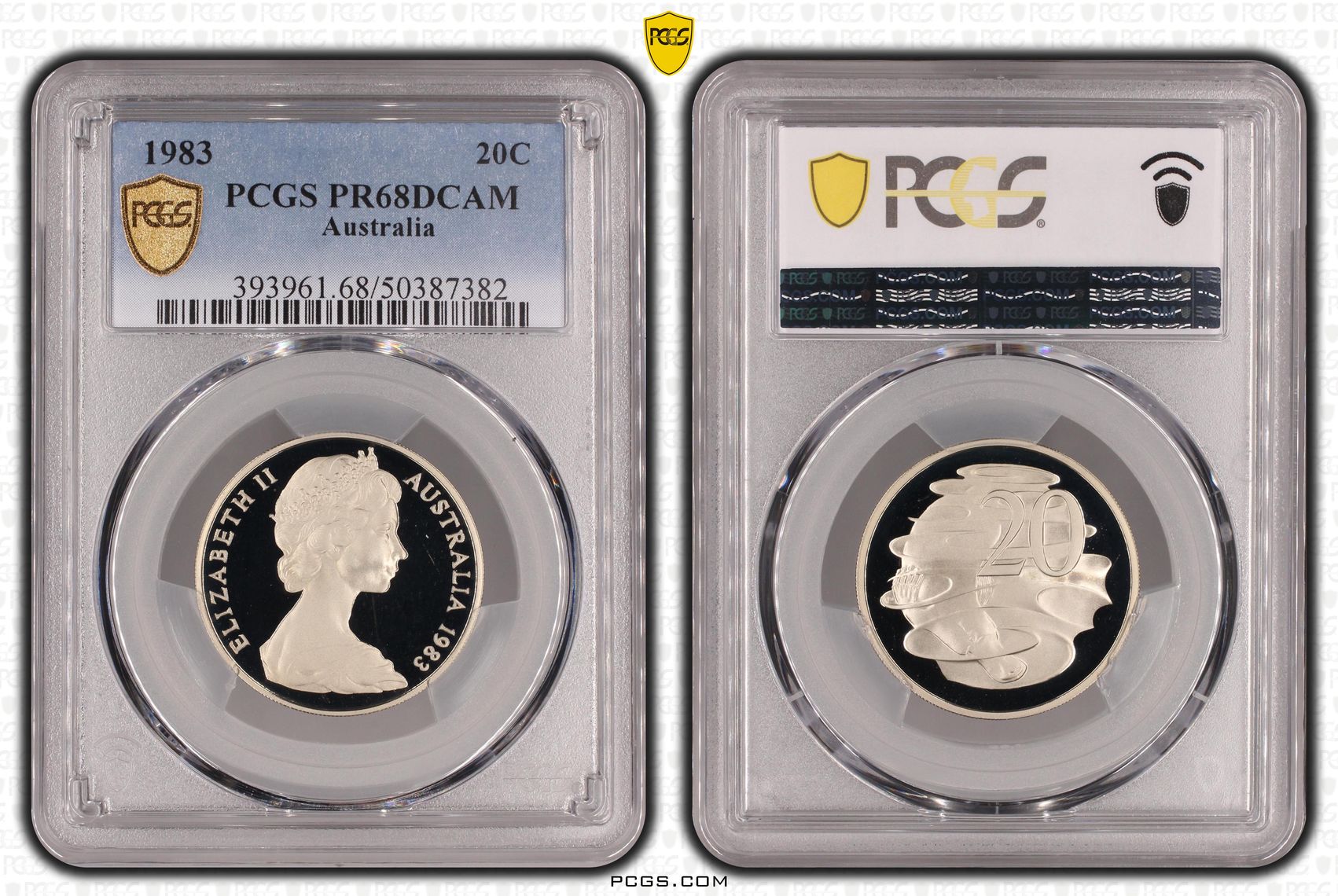 Twenty Cent, 1983, PCGS PR68DCAM