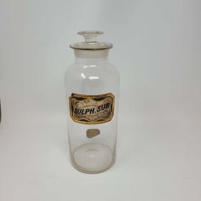 Large SULPH. SUB Apothecary Drug Store Bottle 12"H
