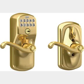 FLEXLOCK SCHLAGE FE595 PLY X FLA 505 KDC 12-287 10-063 PLYMOUTH KEYPAD ENTRY WITH FLEX-LOCK AND FLAIR LEVERKNOB, ELECTRONIC KEYLES