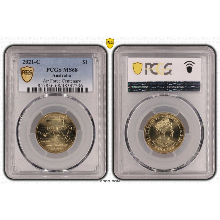 Elizabeth II, Air Force Centenary, One Dollar, 2021-C, PCGS MS68