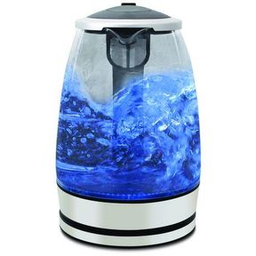 Mellerware Kettle 360 Degree Cordless Glass Silver 1.8L 2200W Azure|