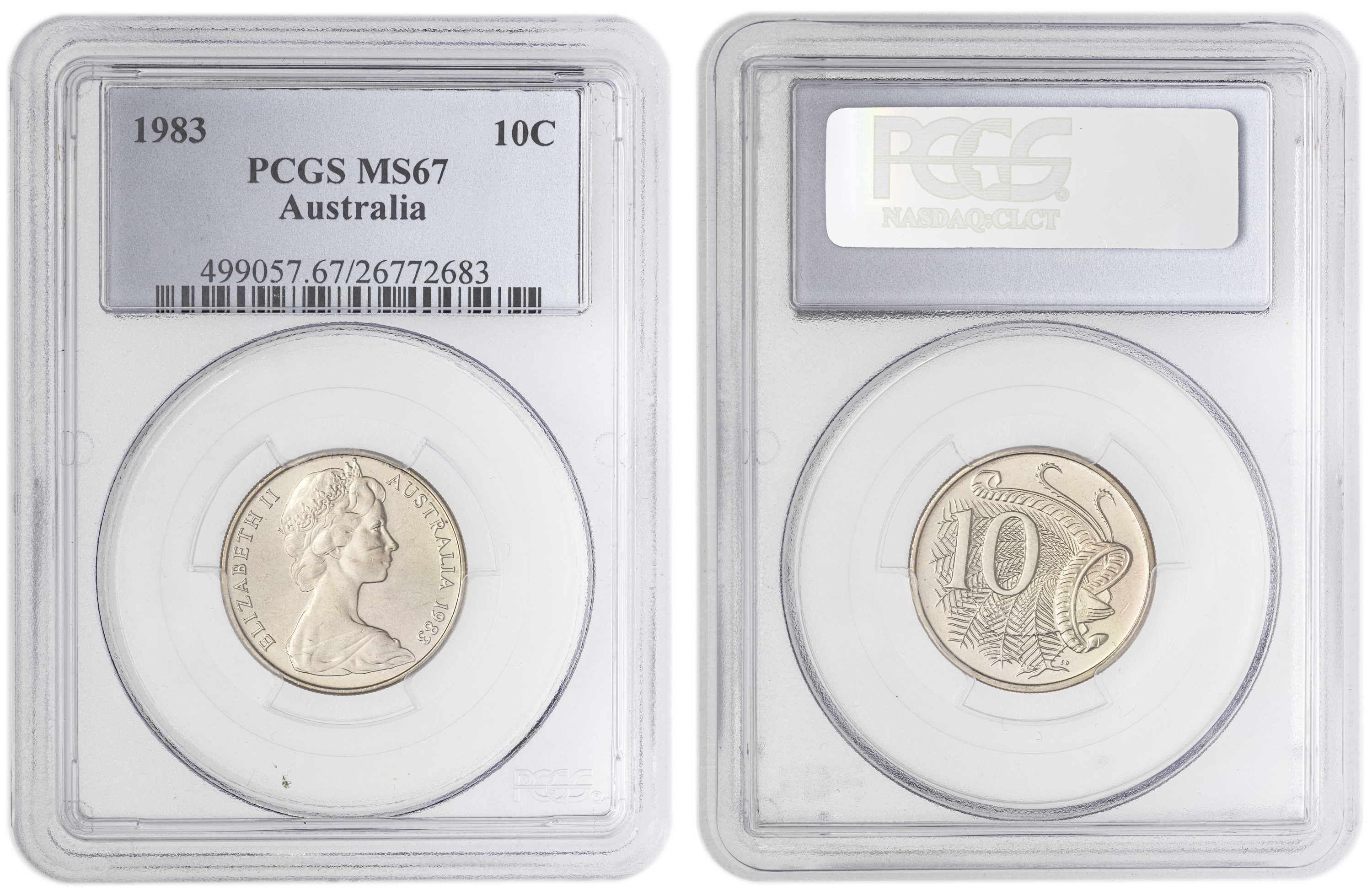 , Ten Cent, 1983, PCGS MS67