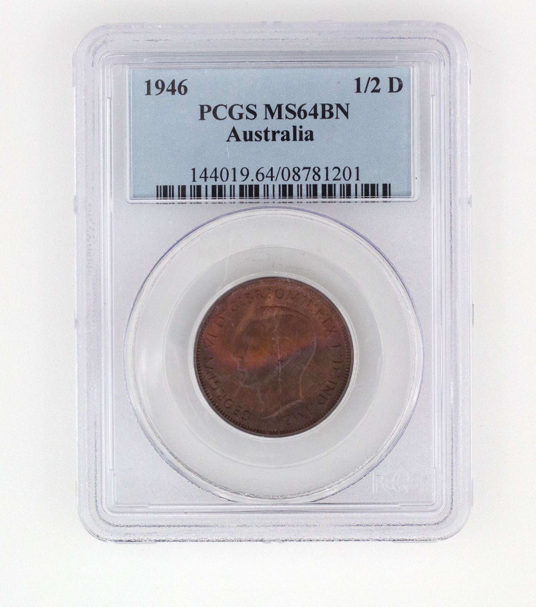 George VI, Halfpenny, MS64BN , 1946-P