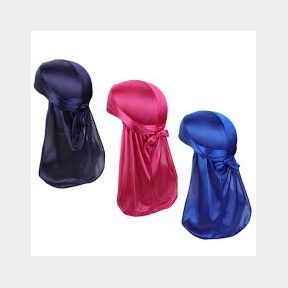 3 Pack Super Silky Satin Durags for 360 540 720 Waves - with Extra Long Tail and Wide Straps-Colors Vary -51732/1748 B3 (S3)