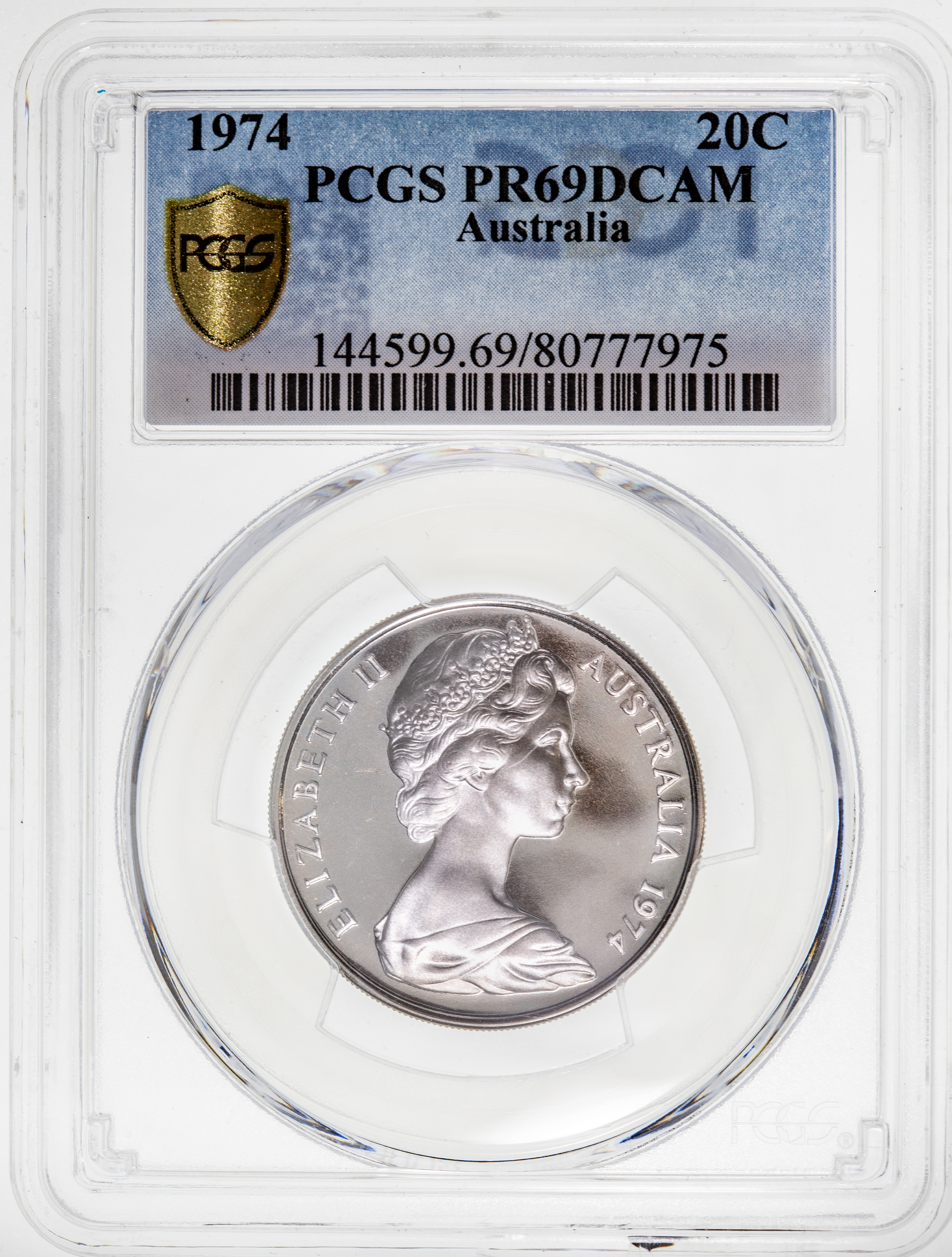 Twenty Cent, 1974, PCGS PR69DCAM