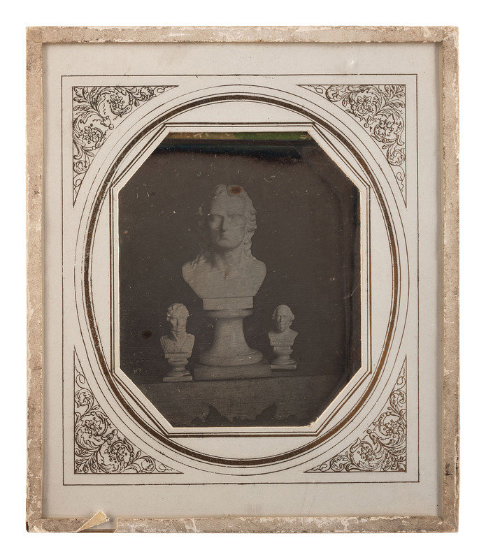 [EARLY PHOTOGRAPHY]. European daguerreotype of a trio of male bust ...