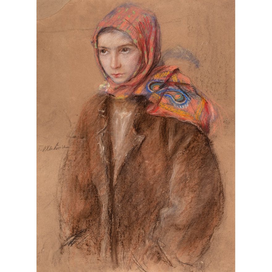 Teodor Axentowicz | Dziewczyna w chuście