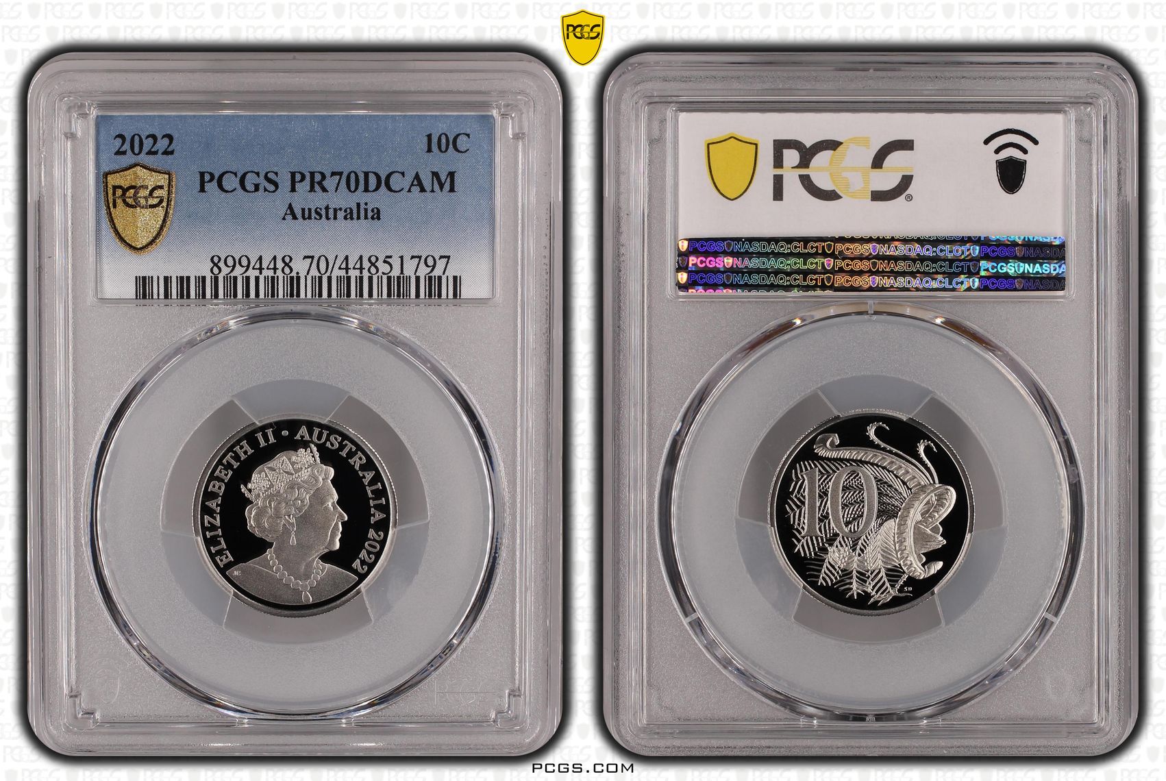 Ten Cent, 2022, Pcgs Pr70dcam