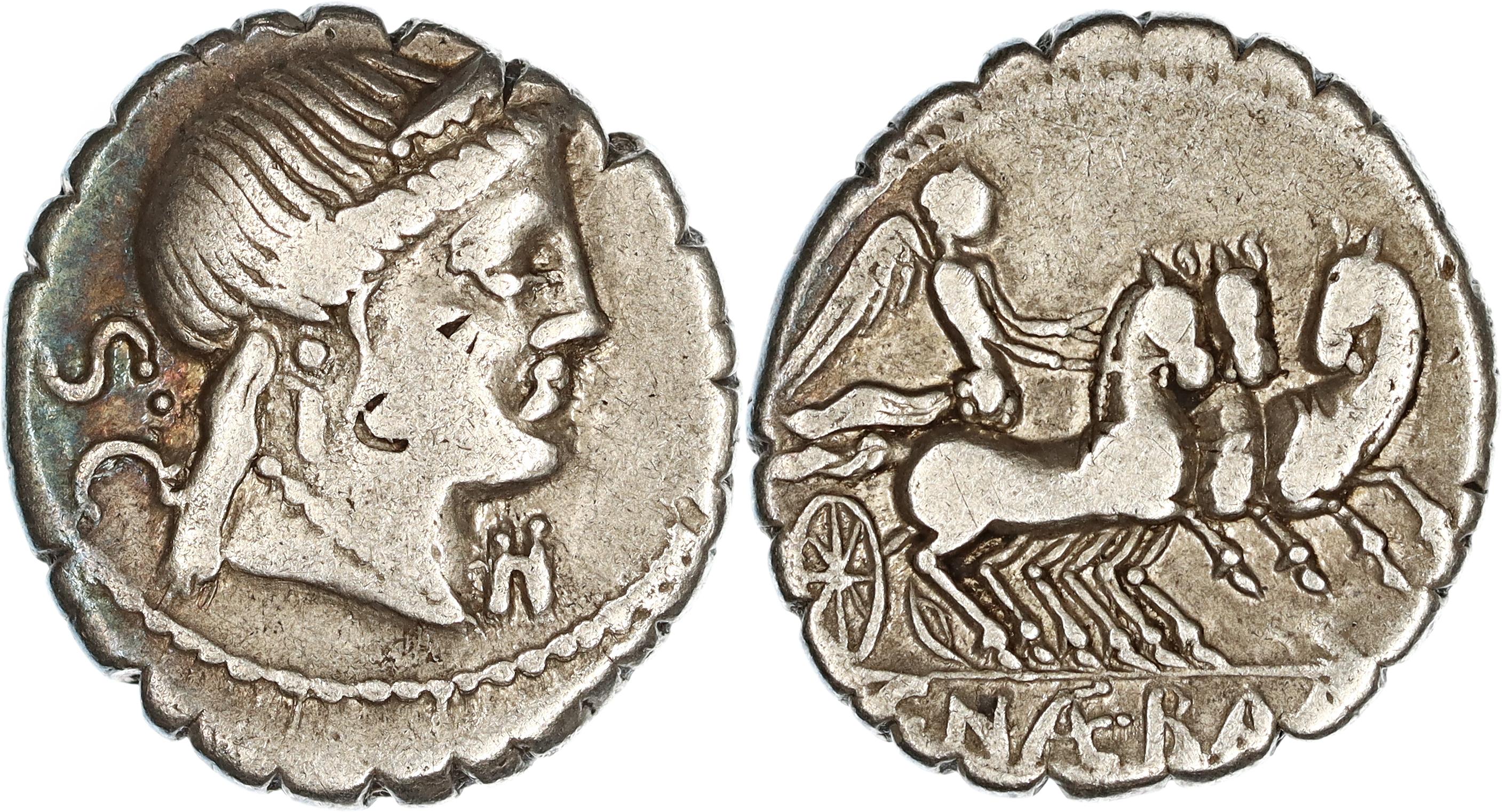 Roman Republic, C. Naevius Balbus, Silver Denarius, 79 BC, nVF
