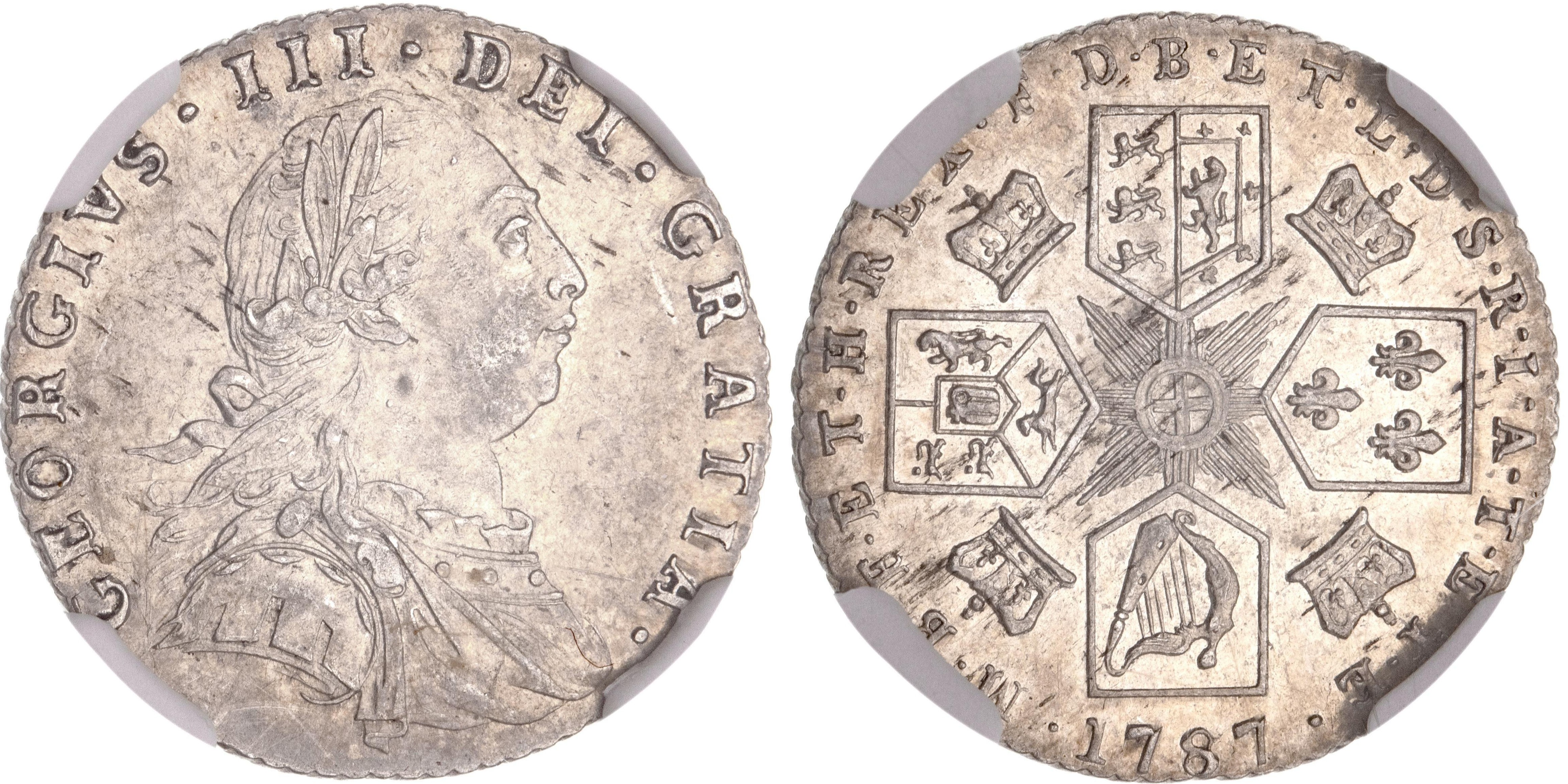 Great Britain, George III, Sixpence, 1787, NGC MS 62