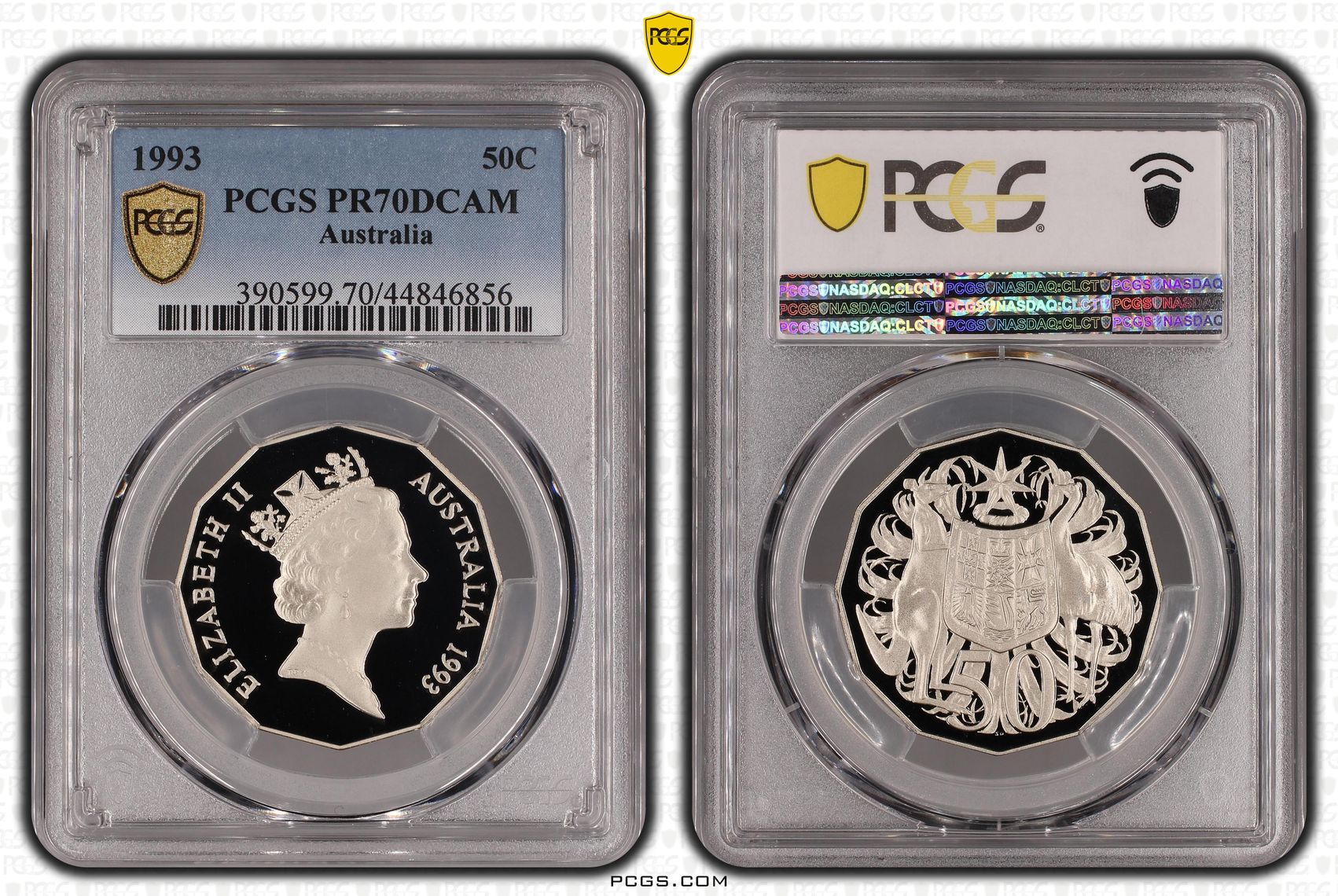 1993 Australia Fifty Cent, 50c PCGS - PR70DCAM POP 13/0 -856