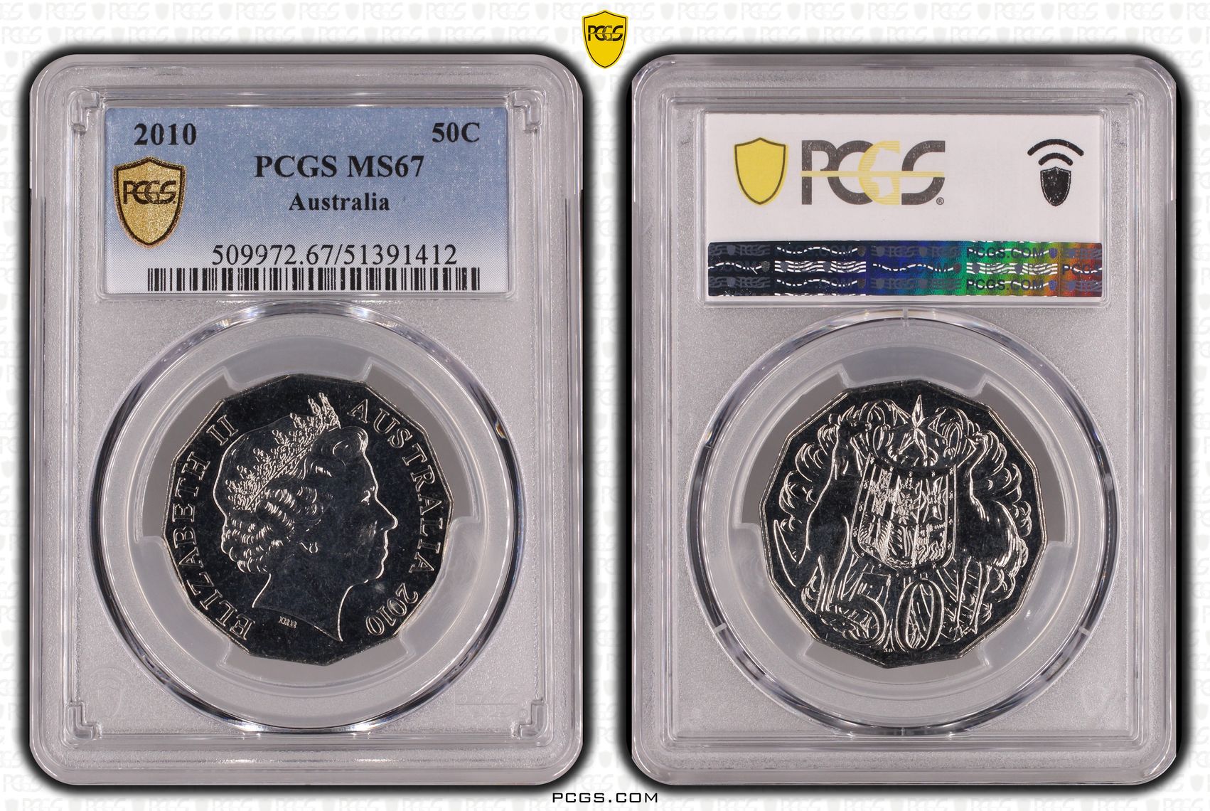 Fifty Cent, 2010, PCGS MS67