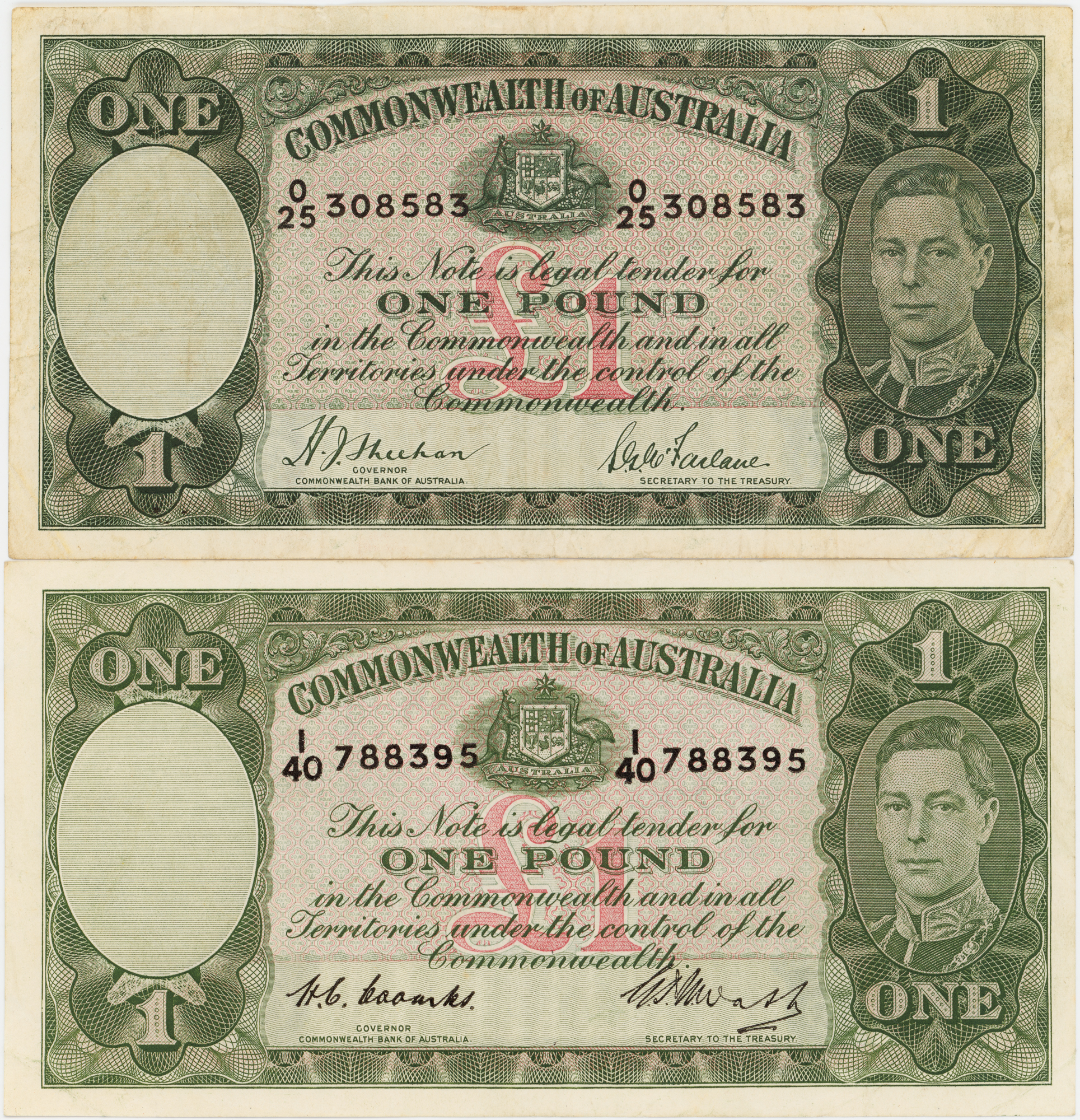 One Pound, 1938 - 1949, gF - gVF