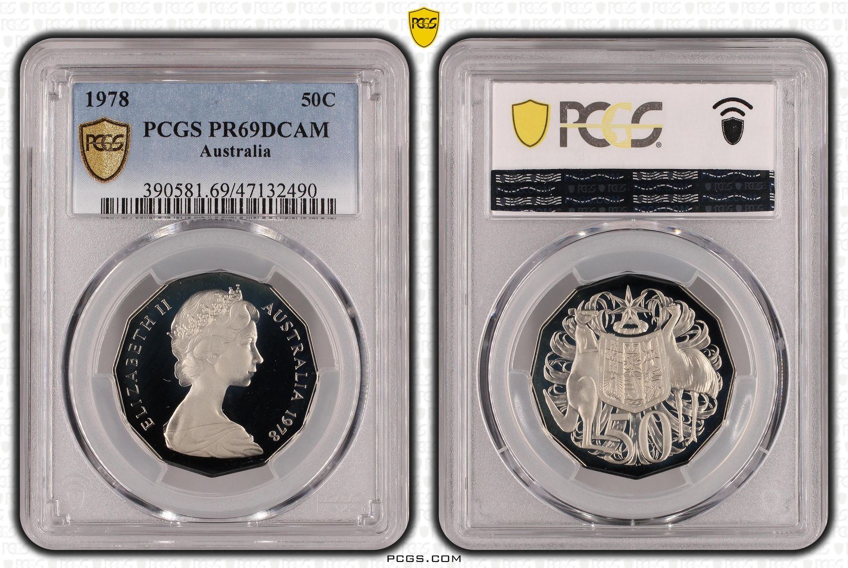 Elizabeth II, Fifty Cent, 1978, PCGS PR69DCAM