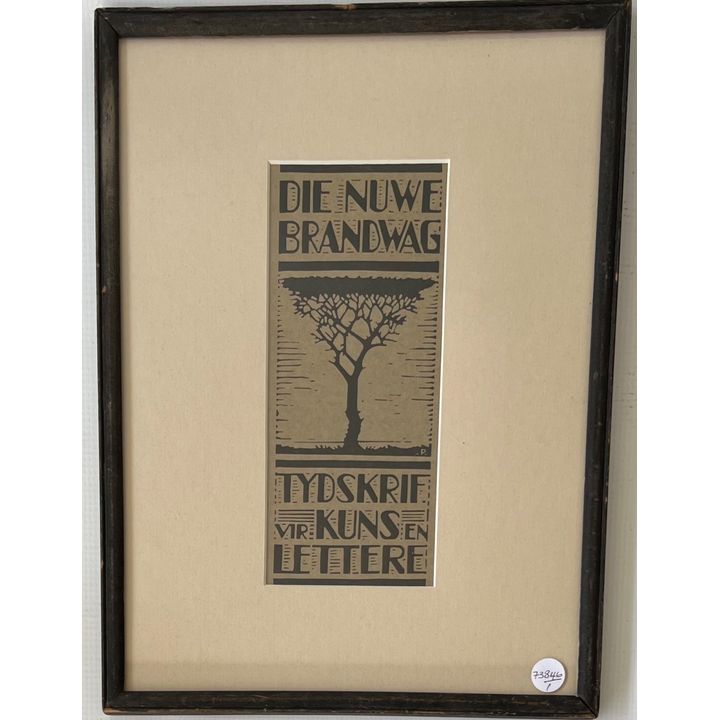 J.H. PIERNEEF - BOOKPLATE - DIE NUWE BRANDWAG, TYDSKRIF VIR KUNS EN LETTERE, deel 1, No. 1, Februarie 1929