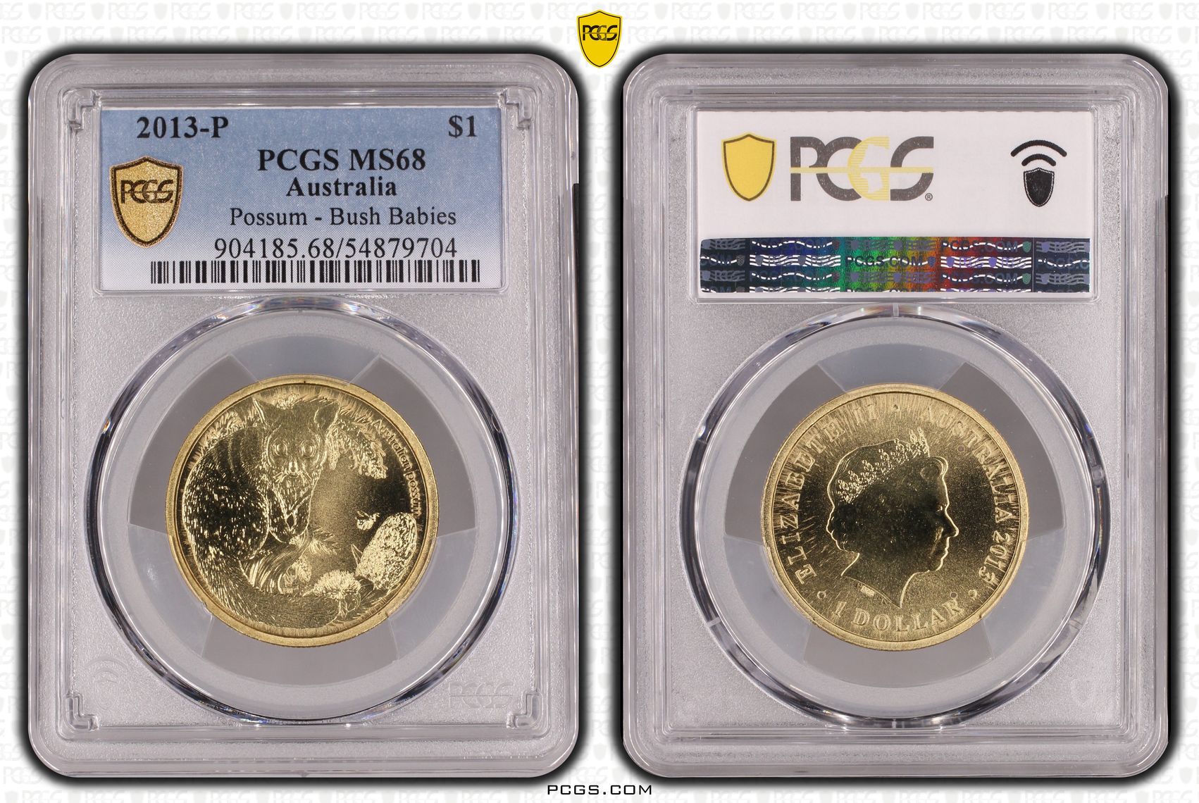 Possum - Bush Babies, One Dollar, 2013-P, PCGS MS68