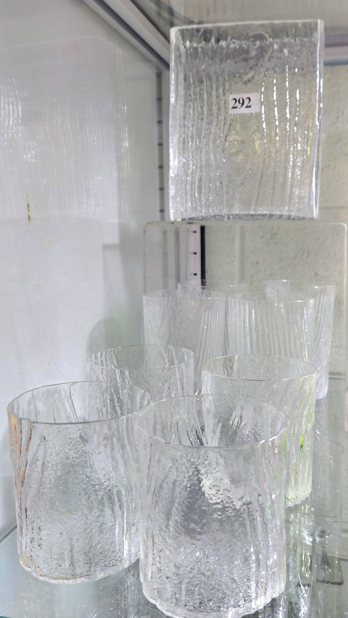Skruf Sweden Vase And 'Dripwood' Glasses