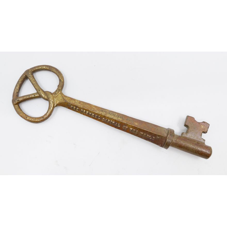 Vintage Bronze Key to the City of Reading, Pennsylvania (Pretzel Capital of the World)