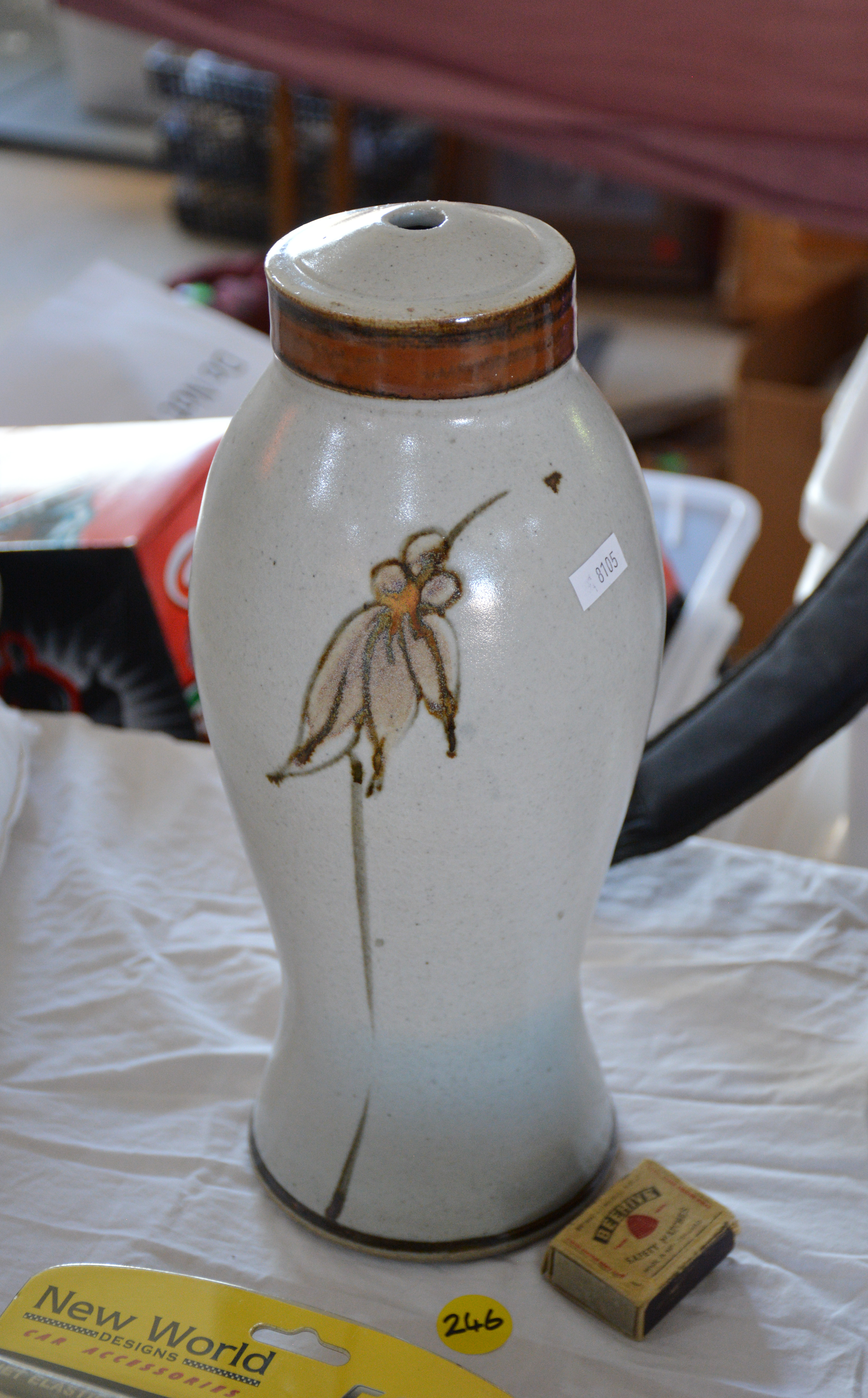 Vintage Pottery Vase/Lamp — sold at auction in New Zealand for $15