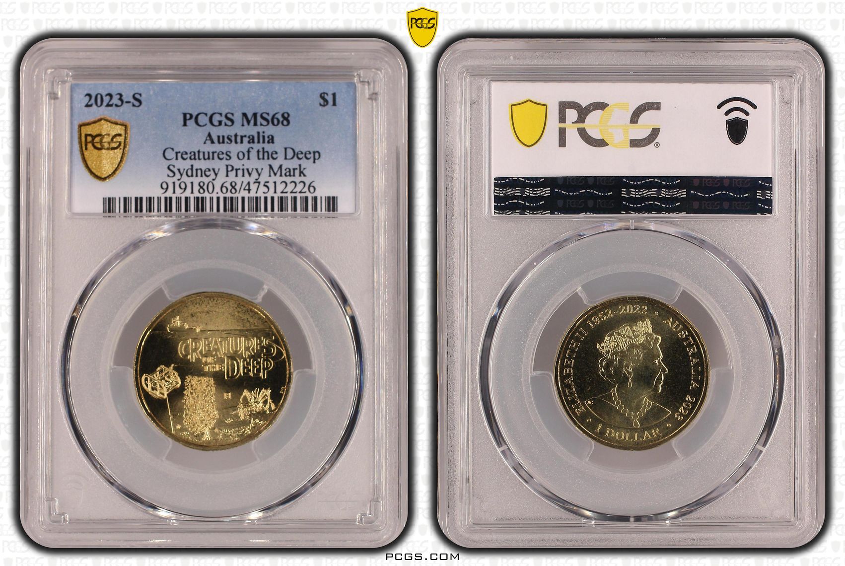 Creatures of the Deep - Privy Mark, One Dollar, 2023-S, PCGS MS 68