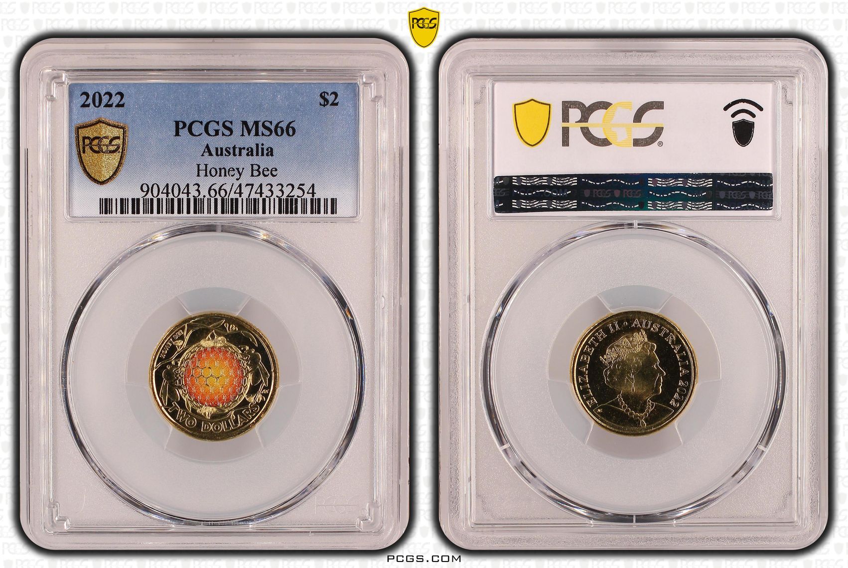 Elizabeth II, Honey Bee, Two Dollar, 2022, PCGS MS66