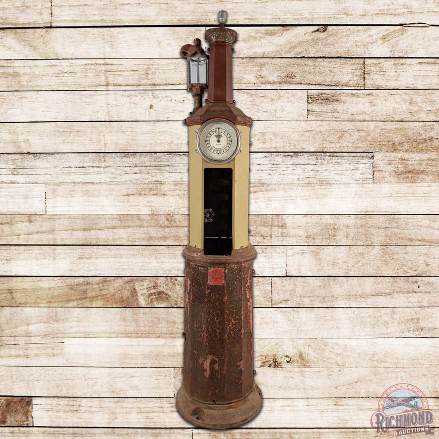 National Simplex Clock Face Gas Pump