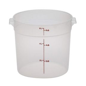 CAMBRO RFS6PP190 6 QT ROUND CONTAINER WIRH RFSC6PP190 TRANSLUCENT LID